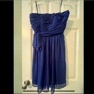 Calvin Klein Strapless Royal Blue Dress, Size 6